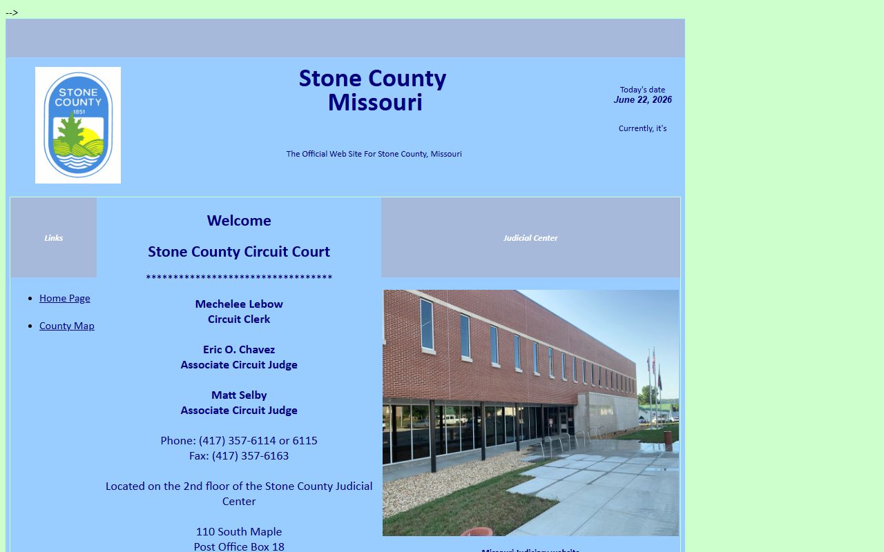 Stone County Circuit Court records and Judicial Center information