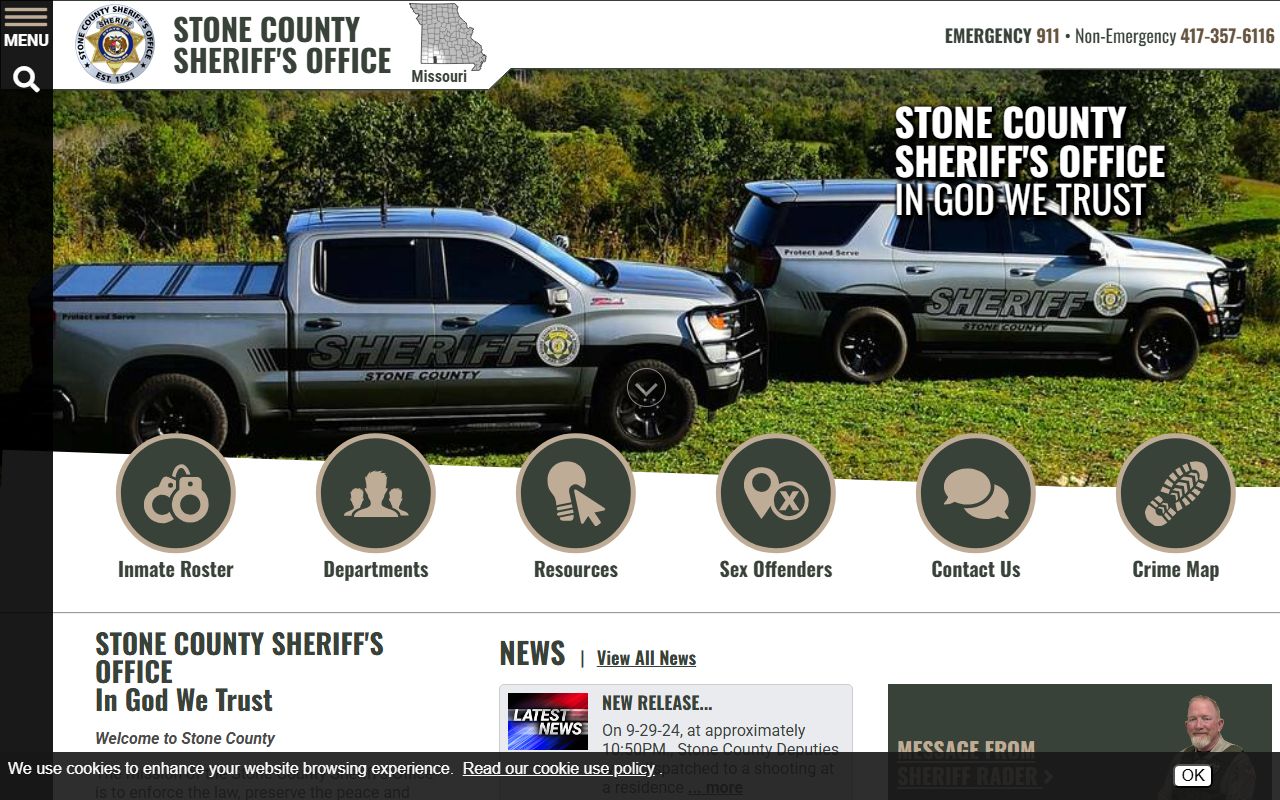 Stone County court records sheriff and jail information