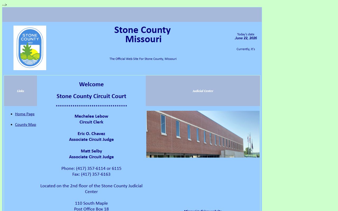 Stone County court records Circuit Court public access page