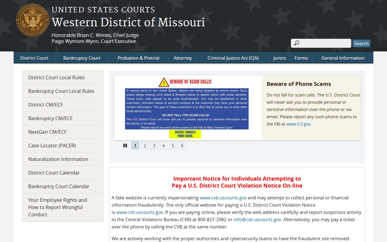 Stone County federal court records Western District of Missouri